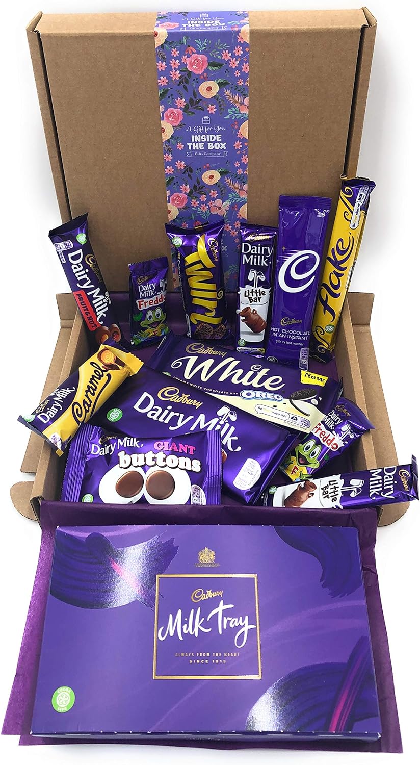 Women's Cadbury Chocolate Gift Box by Inside the Box Gifts (Purple Floral)