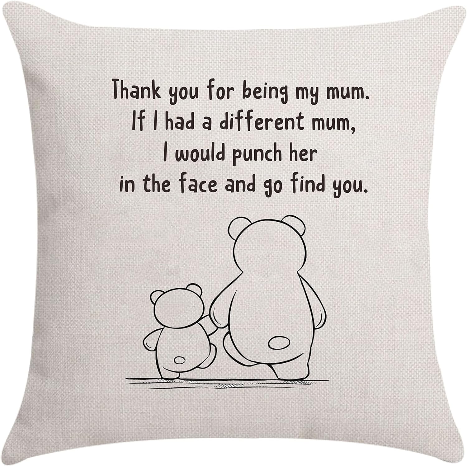 Aocaso Mum Gifts Mother Gifts Mummy Gifts Mom Gifts from Daughter Son Mum Cushion Cover Throw Pillow Cover Birthday Gifts (thank you for being my mum)