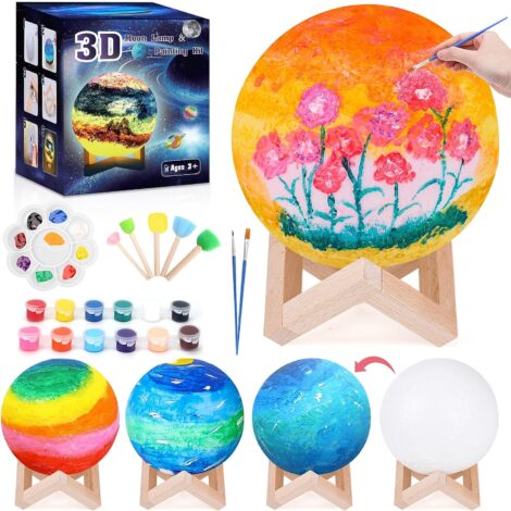 Kids’ Arts and Crafts Kits: Girls’ Toys for Ages 5-10, Teenage Craft Gifts, Night Light Art Set.