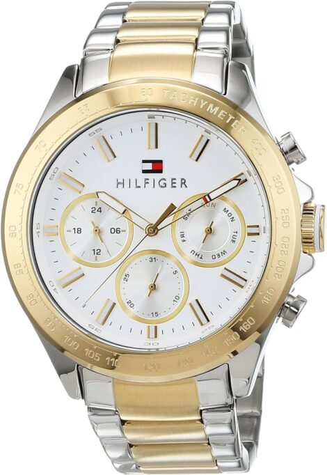 Tommy Hilfiger Men’s Quartz Watch with Multifunction and Two-Tone Bracelet