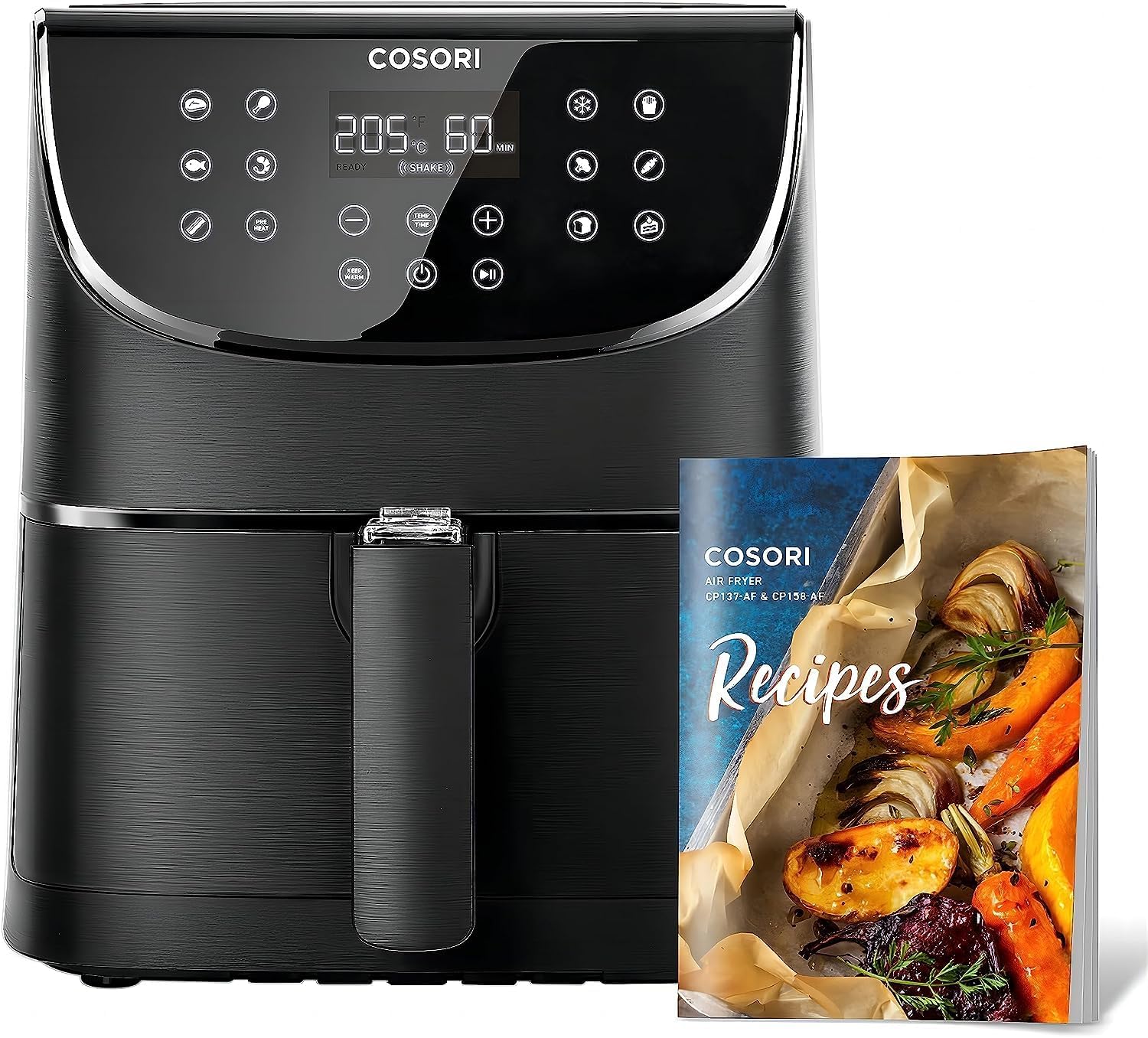 COSORI Air Fryer 5.5L Capacity,Oil Free, Energy and Time Saver with 11 Presets with 100 Recipes Cookbook, Non-Stick, Dishwasher Safe Basket,1700-Watt, CP158-AF