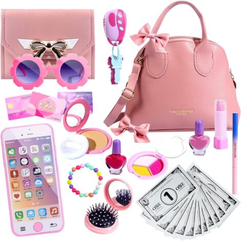 31-Piece Play Purse Set for 3-6 Year Old Girls – Perfect Birthday Gift!