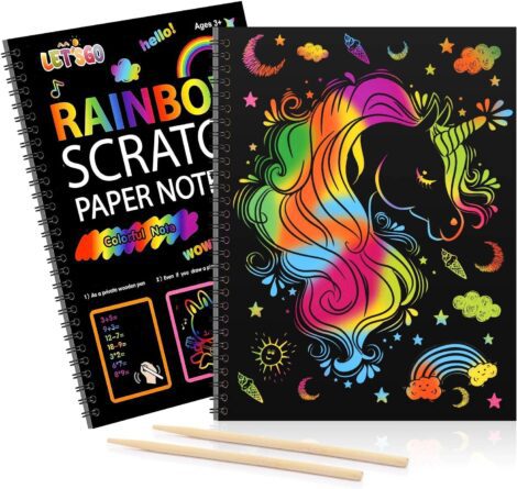 Unicorn Scratch Art Gifts for 3-12 Year Old Girls