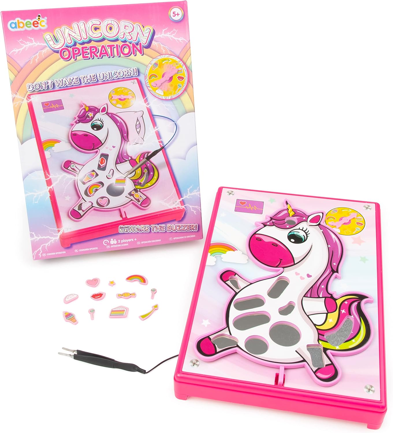 abeec Unicorn Operation - Kids Board Games - Unicorn Toy For Girls – Remove The Body Parts Or Face The Buzzer - Unicorn Gifts For Girls - Board Games For Girls