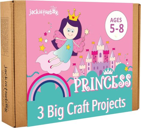 Princess Craft Box: DIY Cape, Tiara, and Wand | Perfect Gift for Girls 5-8 Years | 3 Projects in 1