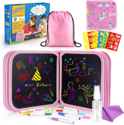 Corrit Unicorn Craft Kit for Girls, Ages 3-12: Drawing Pad, Doodle Board, and Gifts.