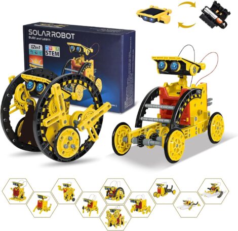 OMWay 12-in-1 Solar Robot Toys – STEM Science Kits for Kids 8+: Building and Experimenting Robotics Kits