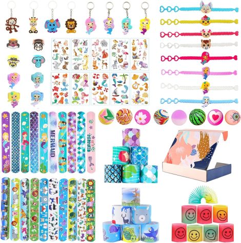 71-piece assortment of small toys for kids ages 3 and up, perfect for parties and gifts.