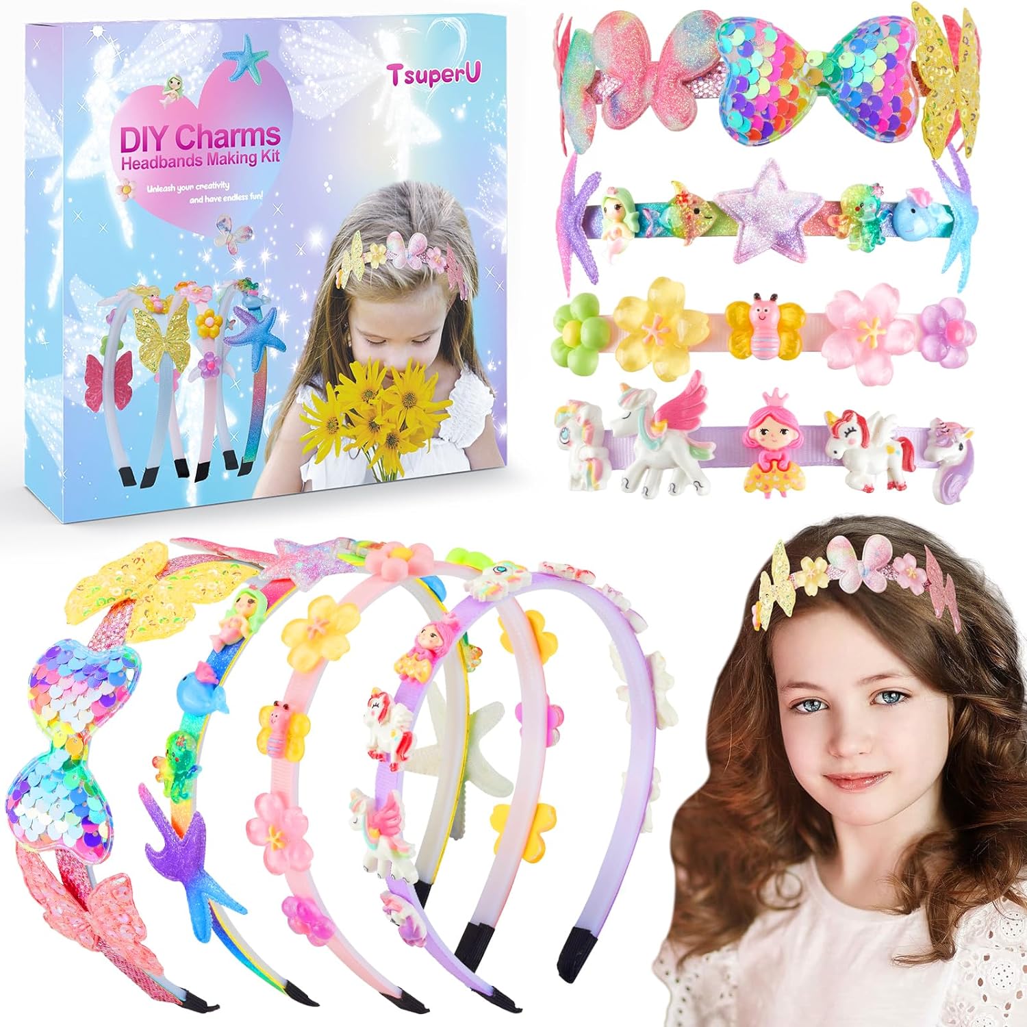 Girls Gifts Craft Kits for Kids Toys - Gifts for Girls Toys Age 6-12 Years Old Hair Accessories, Funny Gifts Christmas Ideas Arts and Crafts Girls Birthday Presents Advent Calendar Stocking Fillers