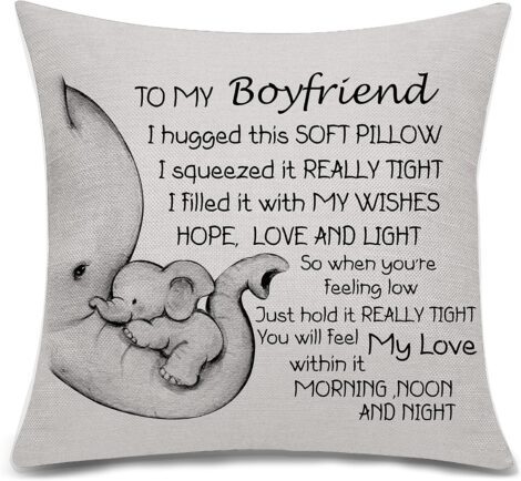 Bacmaxom Boyfriend Cushion Cover – Ideal Gift for Boyfriend’s Birthday or Valentine’s Day.