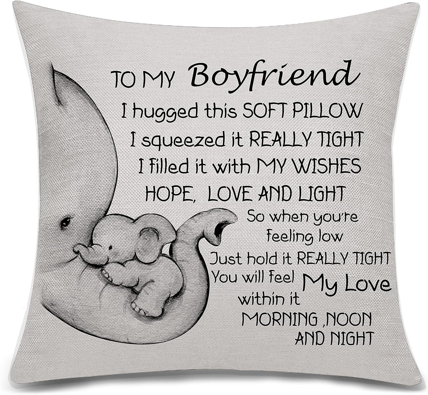 Bacmaxom Boyfriend Gifts from Girlfriend Cushion Cover Throw Pillow Cover for Boyfriend Birthday Gifts Valentine's Day Gifts (boyfriend)