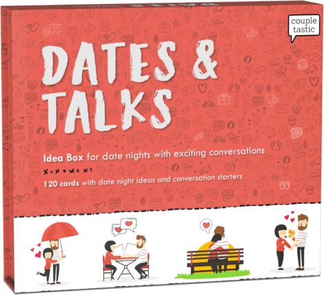 Date Night Ideas and Couples Conversation Cards – Ideal Couple Gift – Romantic Gift for Spouse – Love Gift for Him – Date Ideas.