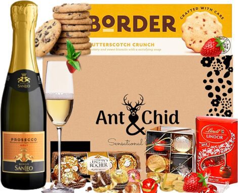 Luxury Prosecco, Chocolates, and Biscuits Hamper Set