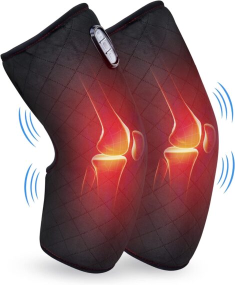 Knee Massager with Heat, Vibration and Brace Wrap for Stress Relief, Blood Circulation