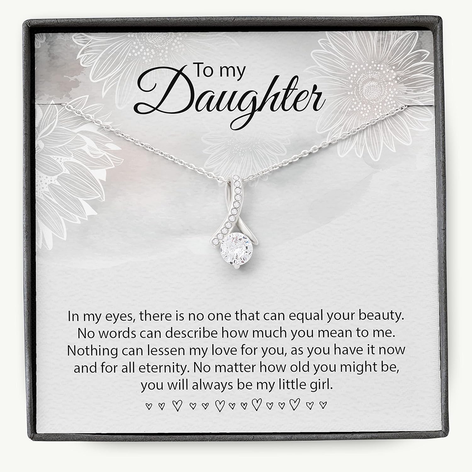 Necklace Gift for Daughter with a Meaningful Message Card, Sentimental Gift from Dad and Mum to Daughter, Gift for any Occasion