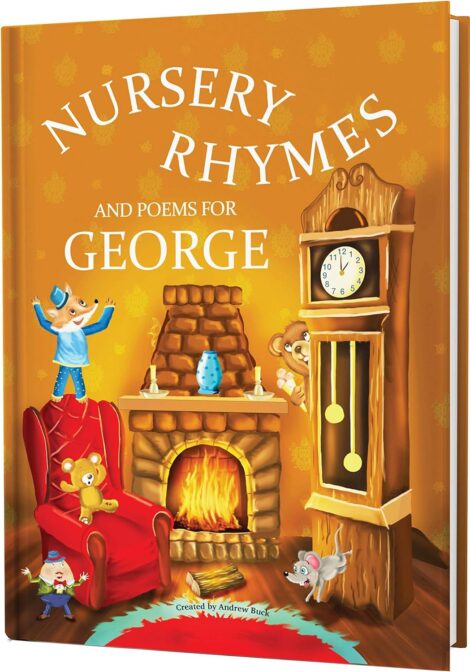 Personalized Nursery Rhymes Book with Child’s Name, Ideal Christening Gift for Children 0-4 Years