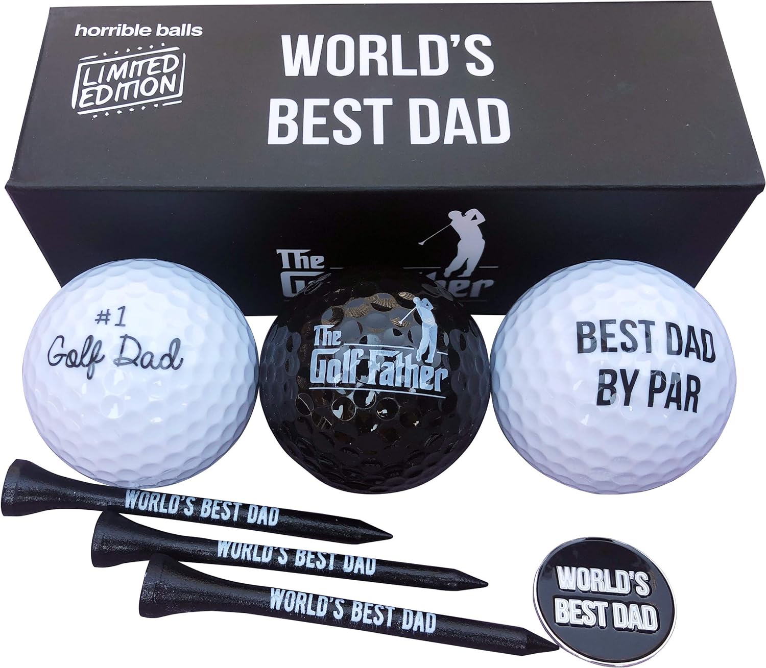 HORRIBLE BALLS Golf Funny Gift Sets- Funny Gag Novelty Present For Him For Golfers