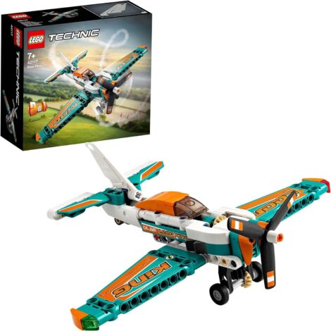 LEGO 42117 Technic Race Plane: 2-in-1 Stunt Model Building Set for Kids.