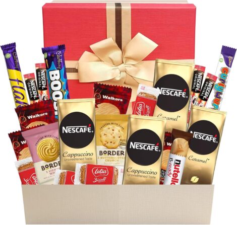 Coffee Enthusiast’s Gift Box – Gourmet Instant Coffee, Chocolates, and Cookies | Ideal for Men & Women