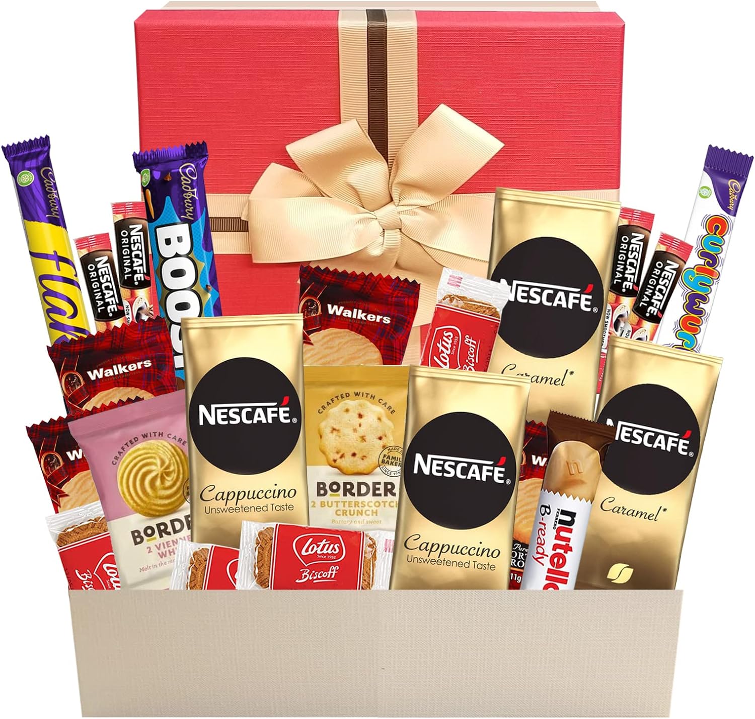 Coffee Lovers Hamper Box - Fine Selection of Instant Coffee Sachets Chocolates Biscuits and Cookies | Perfect Coffee Gift Box for Men & Women