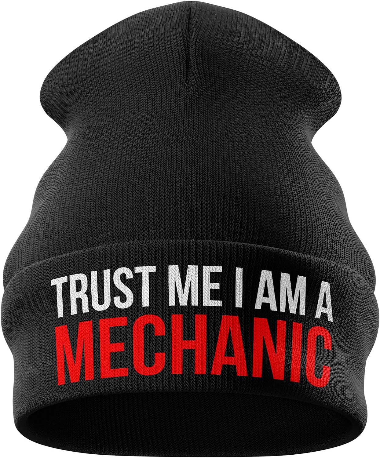 Purple Print House Mechanic Gifts - Trust me Im a Mechanic - Funny Beanie Hat Mechanics Gifts Winter Hat Mens Gifts