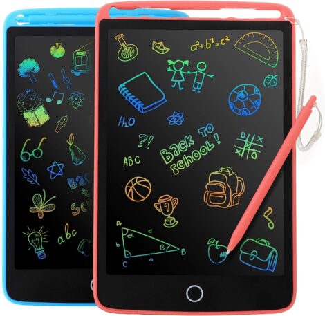 2x Colorful LCD Drawing Tablet for Kids 3-6 Years – Doodle Scribbler Pad Educational Toy (2 packs)