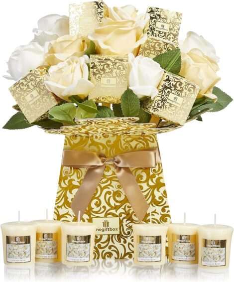 Jasminerose – Luxe Candle Bouquet Gift Box for Women, Moms, and Birthdays.