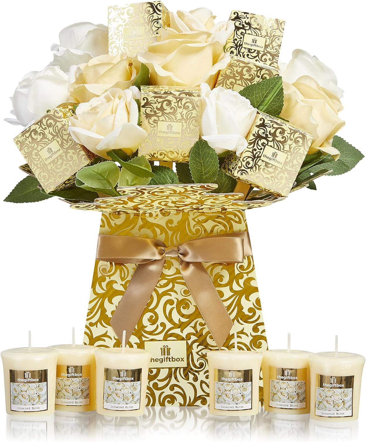 the gift box Candle Bouquet Gifts For Women Gifts for Mum Ladies Luxury Gifts for Birthday (Jasminerose)