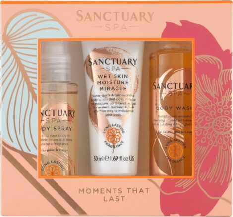 Sanctuary Spa Gift Box: Lasting Moments, Vegan Beauty, Women’s Body and Bath Set