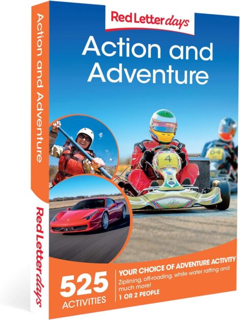 Red Letter Days Adventure Voucher – 525 thrilling experiences for action-lovers.