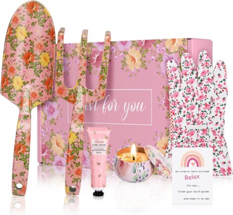 Women’s birthday gift set for Mum, Grandma, and friends, including gardening presents and a Mummy Garden Hamper for special occasions. Perfect for 50th, 60th, and 70th birthdays, retirement, Christmas, and Mother’s Day.