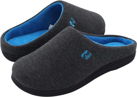 RockDove Men’s Memory Foam Slipper with Two-Tone Design (under 15 words).