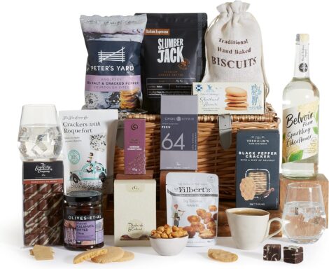 Deluxe Non-Alcoholic Food Hamper in Wicker Basket – Luxury Alcohol-Free Gift Basket