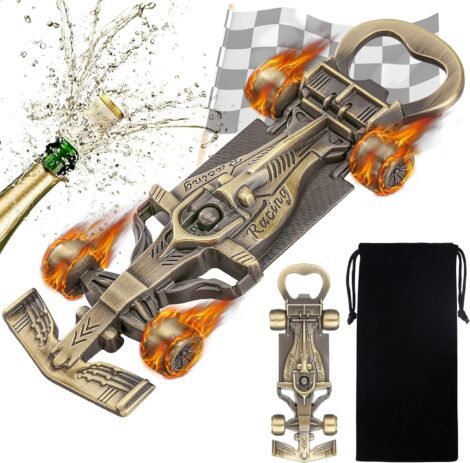 LKKCHER Racing Car Bottle Opener – Unique Gift for Racing Fans and Men.