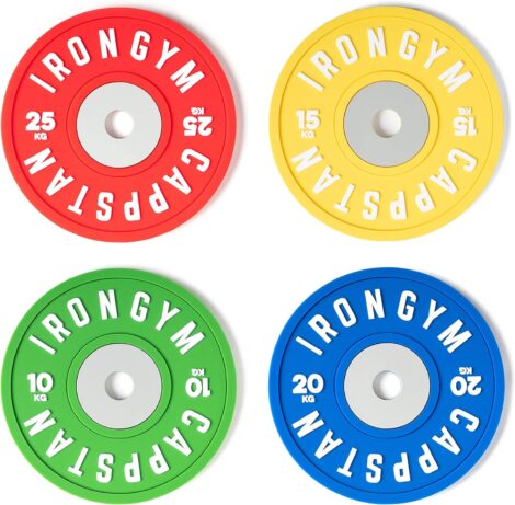 4-Pack Silicone Barbell Weight Coasters – Perfect Home Gym Gifts for Fitness Enthusiasts.