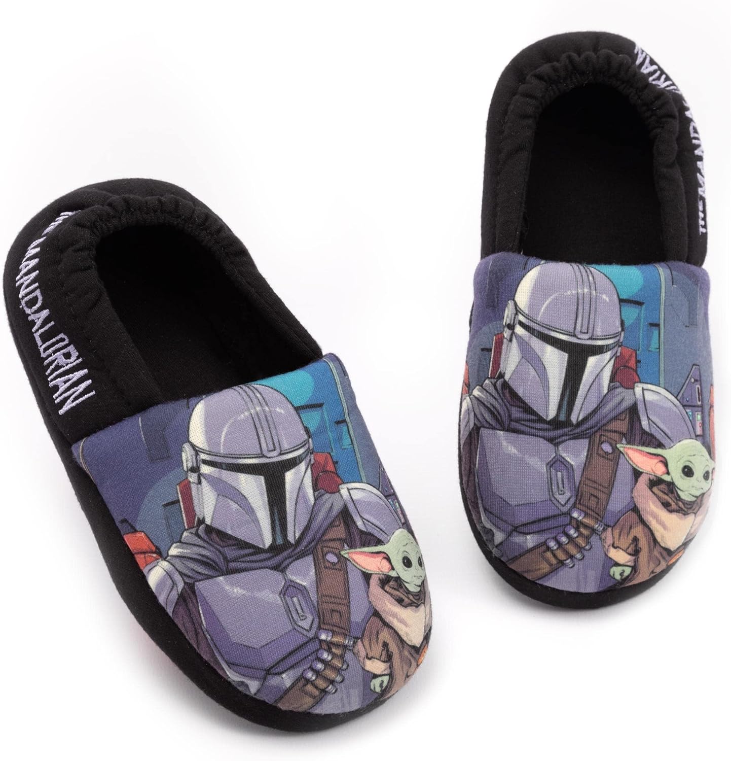 Star Wars The Mandalorian Slippers For Boys Kids Baby Yoda Character House Shoes Movie Merchandise For Him | Foam Slip On