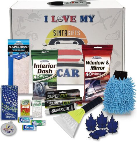 Sinta Gifts Car Lover’s Gift Box | 18-Piece Practical Accessories for Men | Eco-Friendly Packaging