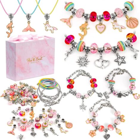 Tomylv Girls Bracelet Kit: Craft, Gift & Jewellery for Teen Girls, Christmas, Birthday, Easter