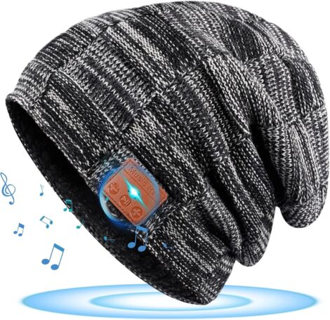 Bluetooth Beanie: Men’s Christmas Stocking Filler with Headphones, for Teens, Adults, Hiking, and Cycling.