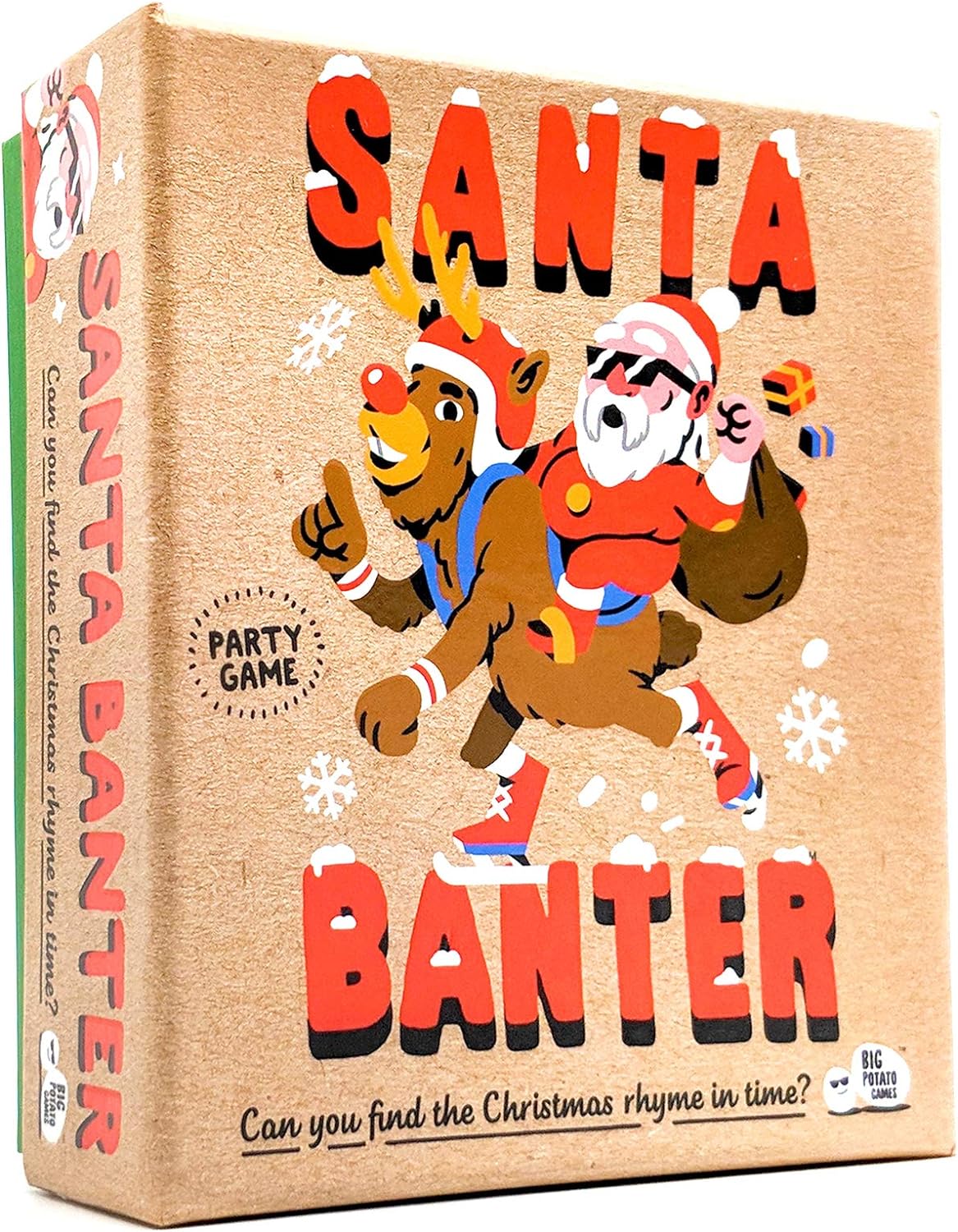Santa Banter Hilarious Rhyming Christmas Board Game For Families. The Standalone Christmas Edition of the Popular Obama Llama Rhyme Series