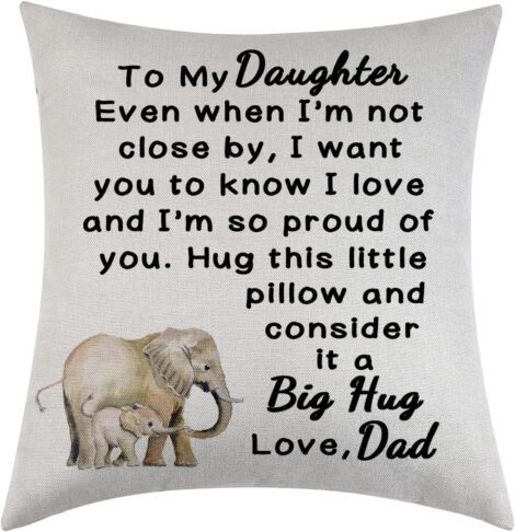 Daughter Pillow Case: Dad’s Gift for Daughter – Birthday, Graduation, or just to Show Love.