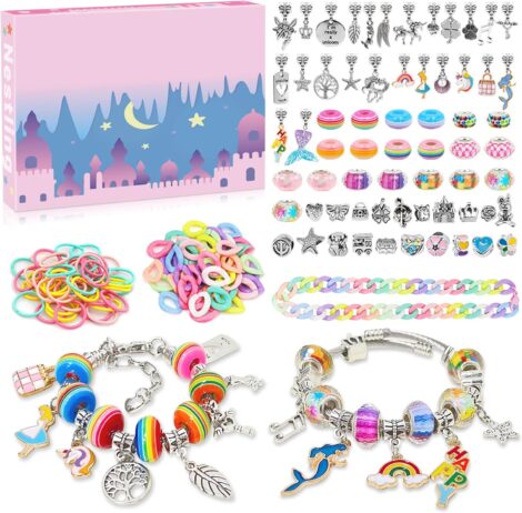 Nestling Jewelry Making Kit: Girls’ Art & Craft Set for Ages 8-12, Bracelet Making – Teen Gift