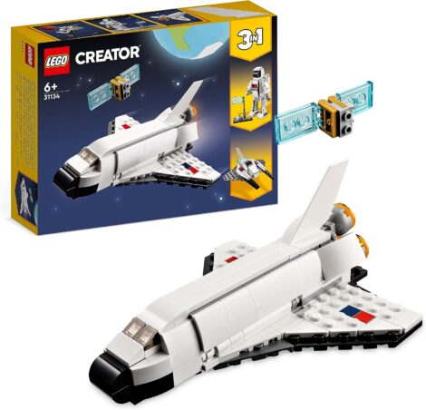 LEGO 31134 Space Shuttle Toy: 3 in 1 Creator, Astronaut Figure, Building Toys – Gift Idea