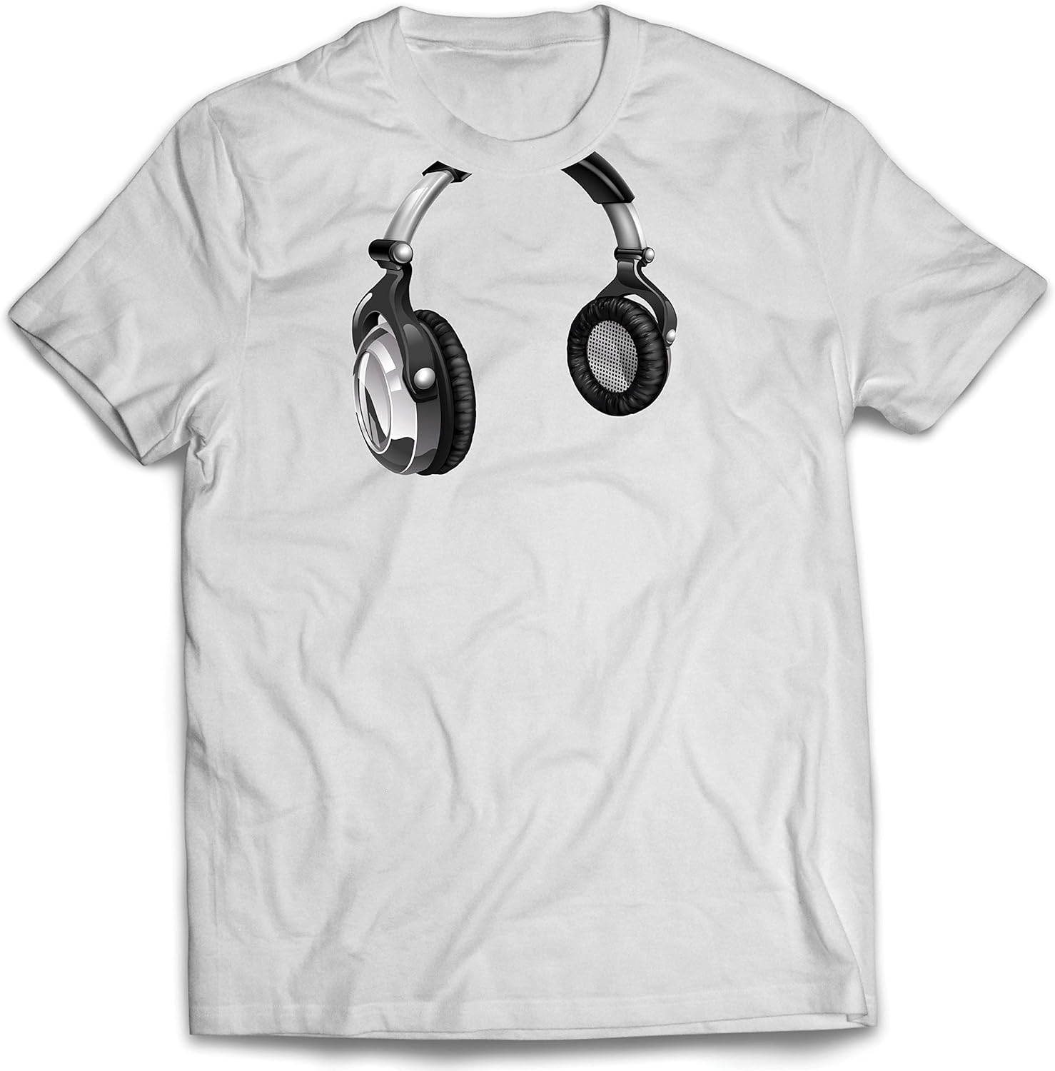 lepni.me Mens T-Shirt DJ Gift for Music Lovers Retro Music Electronics Headphone Print