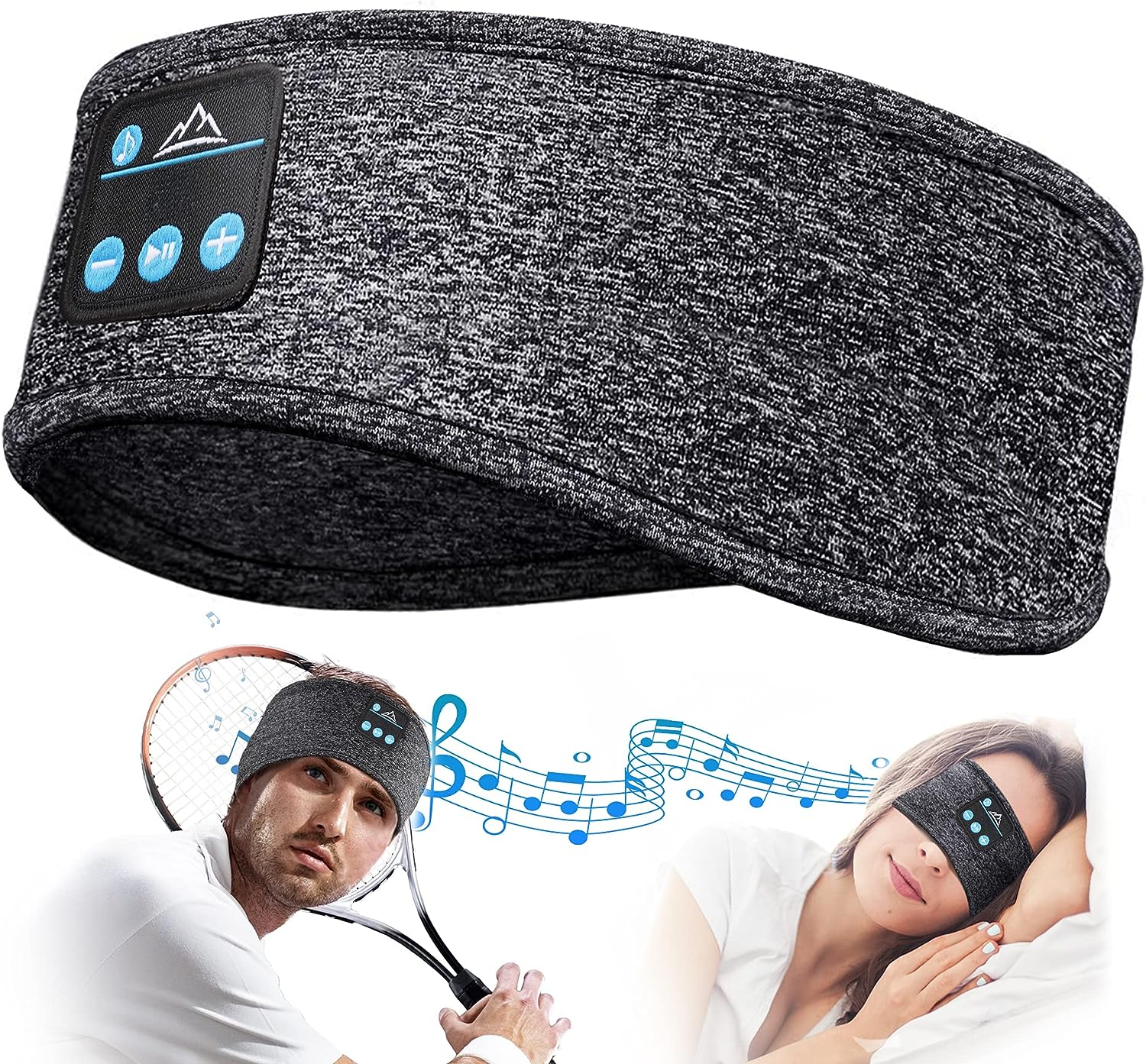 Sleep Headphones Personalised Gifts for Dad Sleepphones - Bluetooth Headband Sleep Earphone Sleepband Built-in HD Stereo Speakers, Ultra-Soft Wireless Sleeping Headphones Birthday Gifts for Her Him