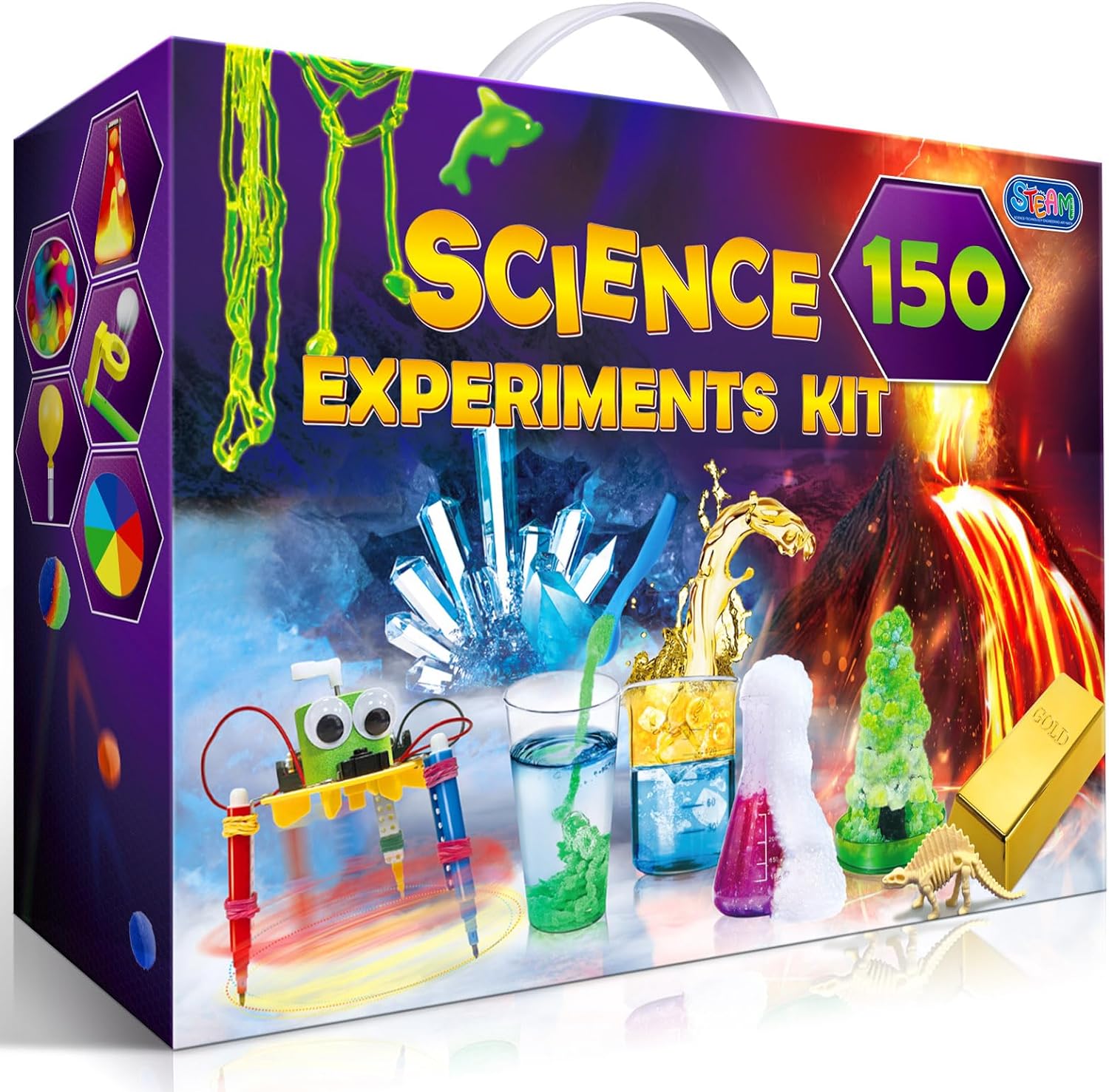 UNGLINGA 150 Experiments Science Kits for Kids Age 6-8-10-12-14, STEM Project Educational Toys for 6 7 8 9 10 12 14 Years Old Boys Girls Birthday Gift Ideas