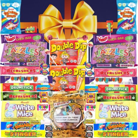 Deluxe Retro Sweets Gift Box: Perfect Birthday Hamper for Sharing, Men, Women, Boys, Girls