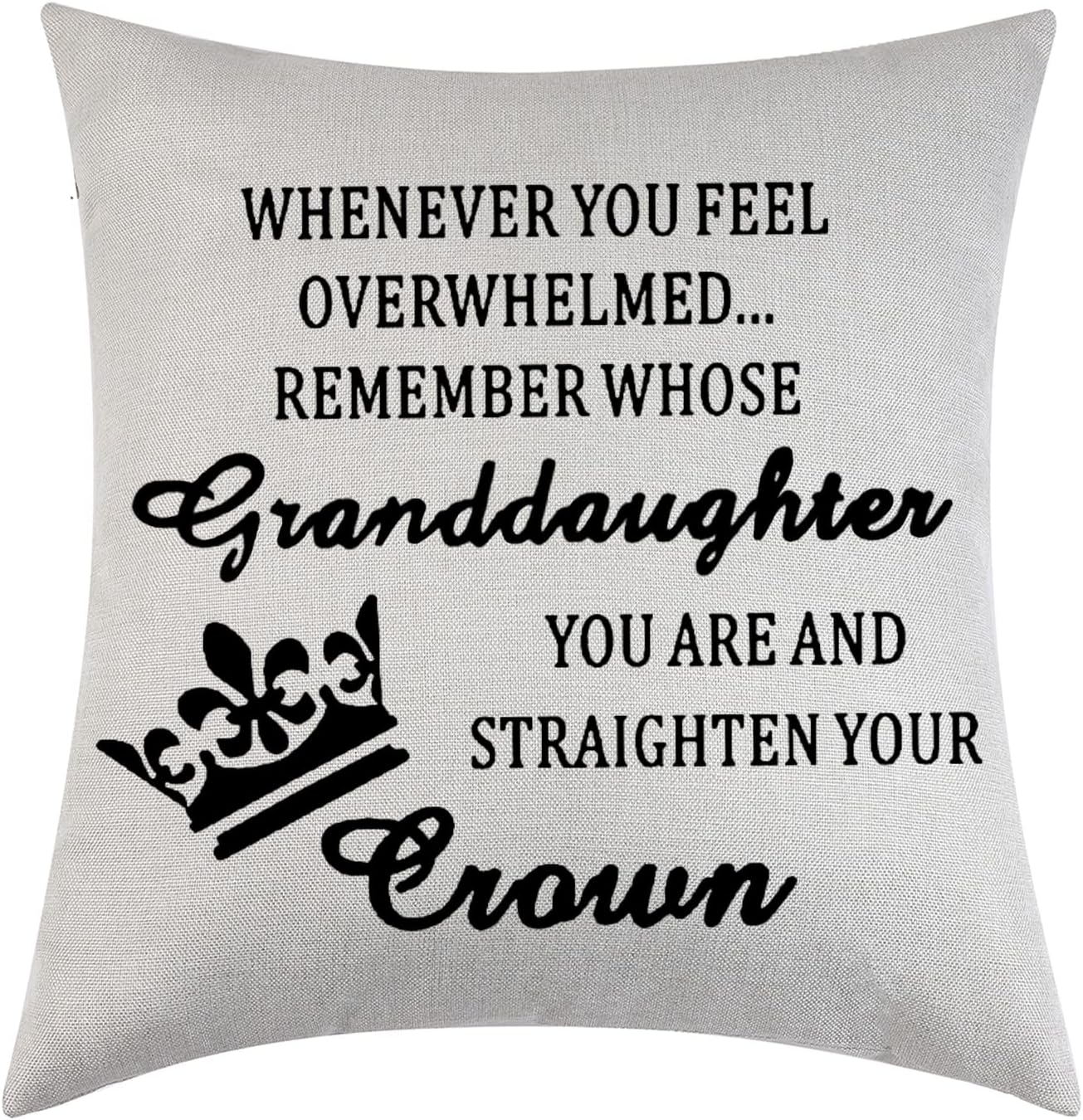 Inspirational Gifts For Teenage Girls Granddaughter Birthday Gift Encouraging Graduation For Granddaughter Pillow Case Cushion Cover 18’’x 18’’ (remember whose granddaughter you are)