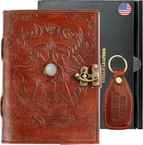 Leather Witchcraft Journal: Unlined Drawing Sketchbook for Men & Women