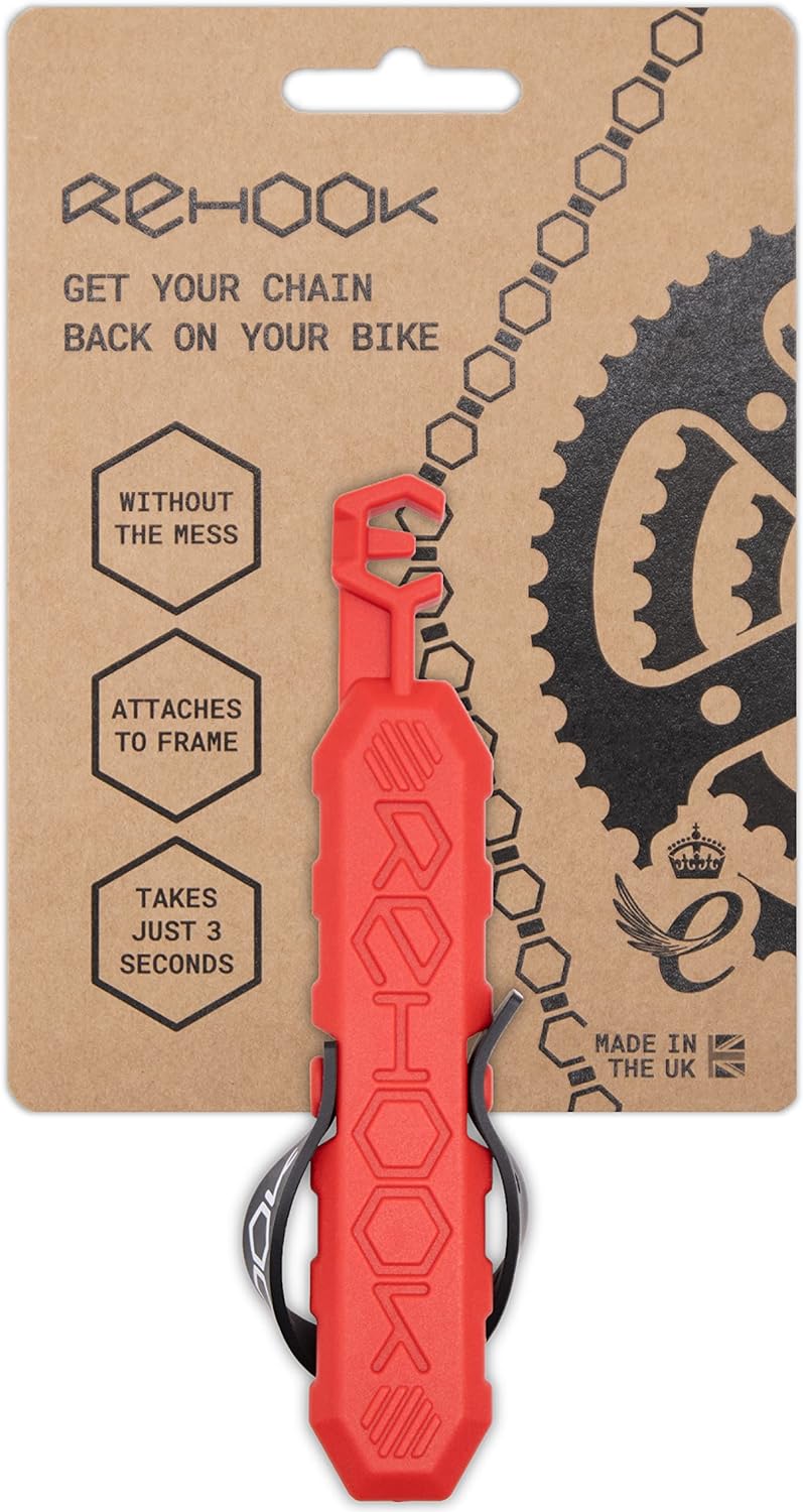 Rehook Colour - Get your chain back on your bike in 3 seconds. Without the mess - Perfect Xmas stocking filler RED